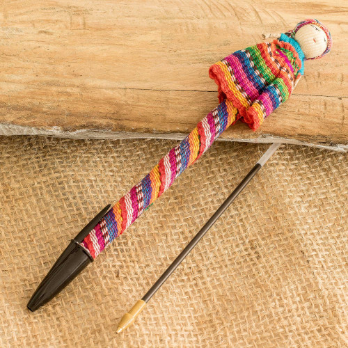 Worry Doll-Themed Ballpoint Pen from Guatemala 'Festival of Colors'