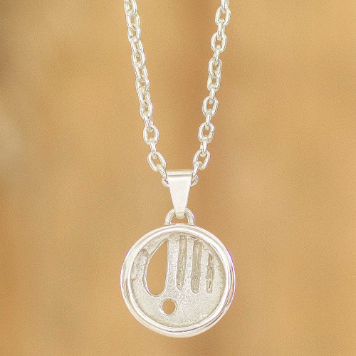 Nicaraguan Artisan Crafted Sterling Silver Pendant Necklace 'Manik' Nicaraguan Artisan Crafted Sterling Silver Pendant Necklace 'Manik'