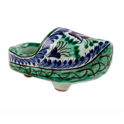 Ceramic Decorative Accent of Traditional Uzbek Kovush Shoe 'Uzbek Steps'
