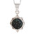 Dark Green Guatemalan Jade Necklace in Sterling Silver 'North and South'