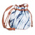 Artisan Crafted Cotton Shoulder Bag with Natural Indigo Dyes 'Indigo Clouds'