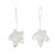 High-Polish Sterling Silver Drop Earrings from Costa Rica 'Shining Floral Happiness'