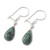 Drop-Shaped Jade Dangle Earrings in Dark Green 'Dark Green Tears'