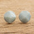 Apple Green Jade Stud Earrings from Guatemala 'Apple Green Faceted Circles'