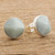 Apple Green Jade Stud Earrings from Guatemala 'Apple Green Faceted Circles'