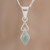Diamond-Shaped Apple Green Jade Pendant Necklace Guatemala 'Marvelous Apple Green Diamond'