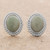 Light Green Jade Oval Stud Earrings from Guatemala 'Oval Lassos'
