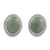 Light Green Jade Oval Stud Earrings from Guatemala 'Oval Lassos'