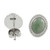 Light Green Jade Oval Stud Earrings from Guatemala 'Oval Lassos'