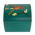 Bird Motifs Pinewood Decorative Boxes in Green 4 'Between Branches'