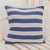 Handwoven Striped Cotton Blend Cushion Cover from Guatemala 'Between the Clouds'