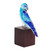 Art Glass Blue Bird Sculpture from El Salvador 'Blue-Grey Tanager'