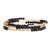 Black and Gold-Tone Glass and Crystal Beaded Wrap Bracelet 'Nocturnal Illusion' Black and Gold-Tone Glass and Crystal Beaded Wrap Bracelet 'Nocturnal Illusion'