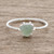 Guatemalan Apple Green Jade and Sterling Silver Ring 'Apple Green Trillion'