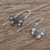 24k Gold Accent Dark Sterling Silver Butterfly Earrings 'Midnight Butterfly'