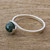 Dark Green Jade Modern Cocktail Ring from Guatemala 'Dark Green Magic Silhouette'