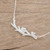 Modern Sterling Silver Tree Pendant Necklace from Costa Rica 'Nest of Love'