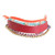 Glass Beaded Crimson Leather Wristband Bracelet 'Crimson Combination'