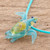 Art Glass Sea Turtle Pendant Necklace from Costa Rica 'In the Ocean'