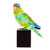 Art Glass Parakeet Sculpture from El Salvador 'Orange-Face Parakeet'