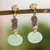 14k Gold Filled and Sterling Silver Chalcedony Earrings 'Isla del Coco'