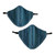 2 Handwoven Blue Tones Cotton Face Masks w Head Straps 'Blue Mayan Dreams'