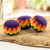 Multicolored Cotton Hacky Sacks Set of 3 'Maya Colors'