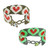 Adjustable Beaded Heart Motif Friendship Bracelets Pair 'Hearts and More Hearts'