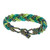 Green Bead Braided Bracelet 'Braided Green'