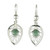 Leaf-Shaped Green Jade Earrings 'Leaf Center'