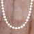 Pink and White Cultured Pearl Necklace 'Subtle Rose'