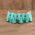 Handcrafted Aqua Leather Bracelet 'Aqua Bridge'