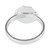 Sterling Silver Ring with a Pale Ice Green Jade Circle 'Ice Green Moon'