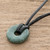 Adjustable Circular Dark Green Jade Necklace from Guatemala 'Circle of Love in Dark Green'