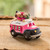2.5 Inch Pink Ceramic Mini Bus Figurine from Guatemala 'Pink Old Time Bus'