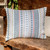 Handloomed Blue Striped Cotton Cushion Cover from Guatemala 'Striped Reef'