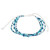 Adjustable Crystal and Glass Beaded Blue Wristband Bracelet 'Inspiration in Blue'