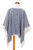 Handloomed Cotton Poncho in Blue from El Salvador 'Blue Sand'
