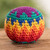 Knit Multicolored Patterned Cotton Hacky Sack 'Colorful Sphere'