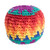 Knit Multicolored Patterned Cotton Hacky Sack 'Colorful Sphere'