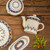 Ceramic Hand Painted Coffeepot with Geometric Design 'Antigua Breeze'