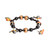 Handcrafted Ceramic Beaded Stretch Bracelet with Birds 'Gallant Birds'