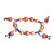 Handcrafted Ceramic Beaded Stretch Bracelet with Ladybugs 'Cheerful Ladybugs'