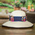 Artisan Crafted Worry Dolls Hat Band from Guatemala in Blue 'Trouble-Free'