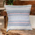 Blue Cotton Cushion Cover Handloomed in Guatemala 'Big Reef'