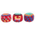 Set of 3 Geometric Knit Cotton Hacky Sacks from Guatemala 'Geometric Cuteness'