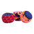 Set of 3 Colorful Geometric Knit Cotton Hacky Sacks 'Unity Feelings'