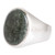 Men's Sterling Silver Domed Ring with Black Jade Jewel 'Gallantry and Luck'