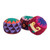 Set of 3 Knit Colorful Cotton Hacky Sacks from Guatemala 'Geometric Sweetness'