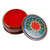 Hand-Painted Round Classic Floral Walnut Wood Jewelry Box 'Classic Arcadia'